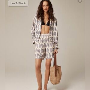 J. Crew stratus shorts, blooming lilac print, size small NWOT